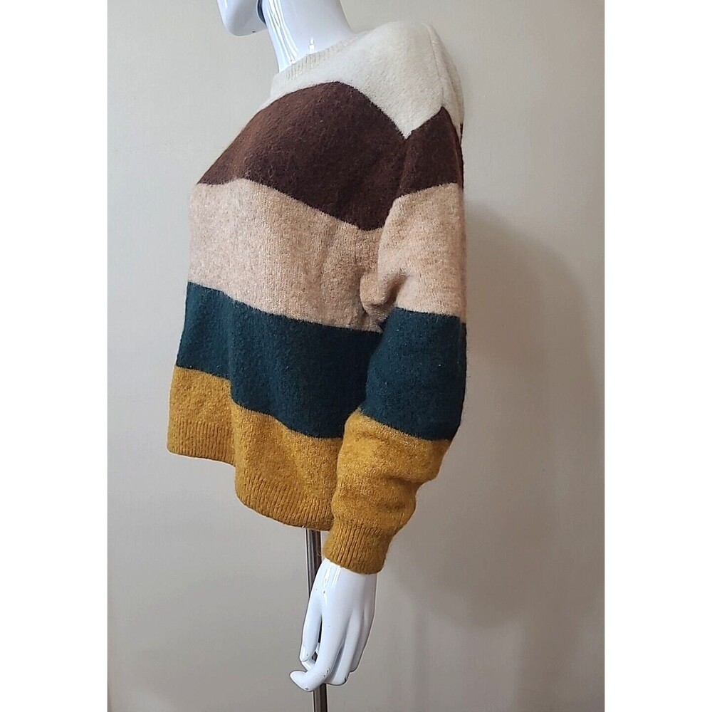 H&M Womens Striped Pullover Sweater Size Small Multicolor Mohair Wool Blend - Picture 2 of 7